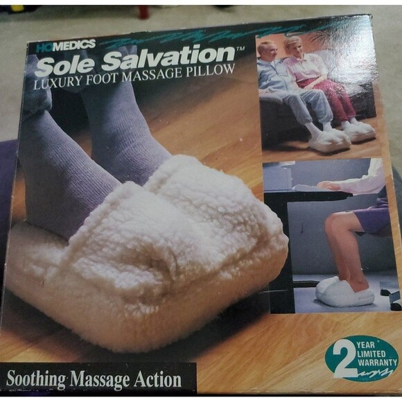 VINTAGE Homedics Sole Salvation Luxury Foot Massager Pillow New in Open … - Picture 1 of 1